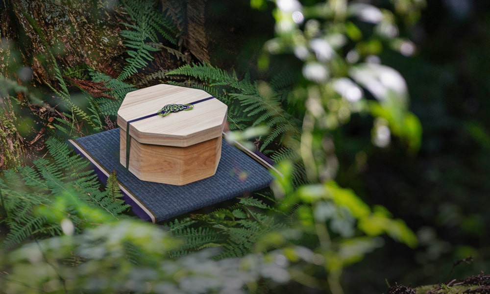 一休庵道年造　花生木箱付き A455 花結木について | 八宝茶箱